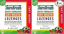  2 TheraBreath Dry Mouth Lozenges - Tart Berry - Exp 08/26 