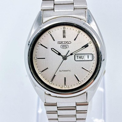 SEIKO5 7S26-3040 Automatic Silver Dial Snow Working