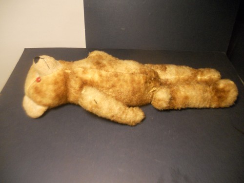 Vintage TEDDY BEAR Light Brown CARNIVAL Type 1950s 18 Poss German Straw Fill - Picture 3 of 6