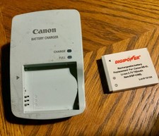 Canon CB-2LY Genuine OEM Charger, with Fold Out Plug replacement NB-6L battery
