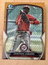 2023 Bowman Chrome Cristhian Vaquero Prospects Mojo Gold Refractor #26/50