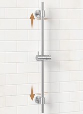 All Metal Shower Slide Bar 30-Inch Non-Plastic with Adjustable Shower Head ...