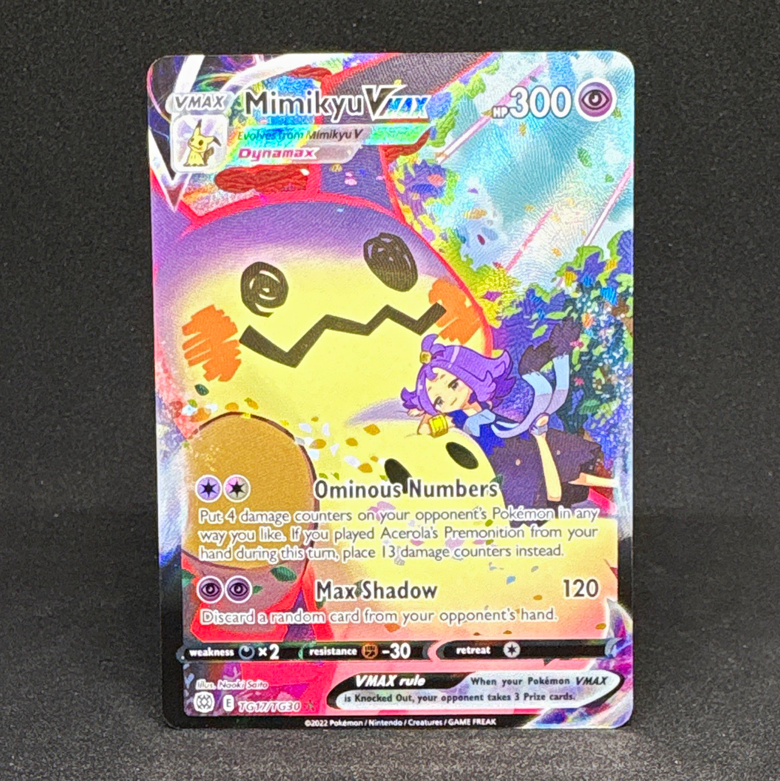 Mimikyu VMAX TG17/TG30 Brilliant Stars TG Holo Full Art Ultra Rare 300HP🔮