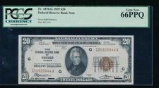 AC 1929 $20 FRBN Chicago PCGS 66 PPQ Fr 1870-G