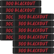 12 Pack Magsaddle .300 Blackout Magazine Marking Bands Black-Red-12Pack 