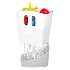 Freestanding Bath Toy Organizer Caddy with Removable Drying Rack Scoop for Tod