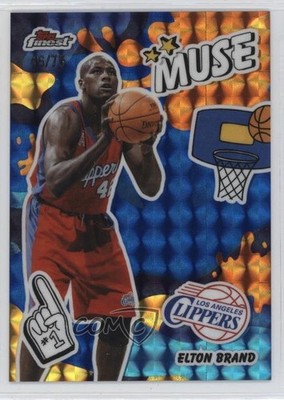 2025-26 Topps Finest Muse Blue Geometric Refractor 46/75 Elton Brand #M-29 1n9c