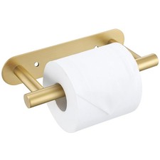 Brushed Gold Toilet Paper Holder, Upgraded SUS304 Stainless Steel Toilet Roll...