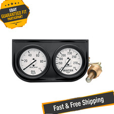 Auto Meter 2326 Autogage 2-116 Oil Pressurewater Temp 2 Gauge Black Console
