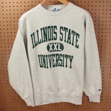 CHAMPION Illinois State University spellout sweatshirt LARGE vtg 90s usa made