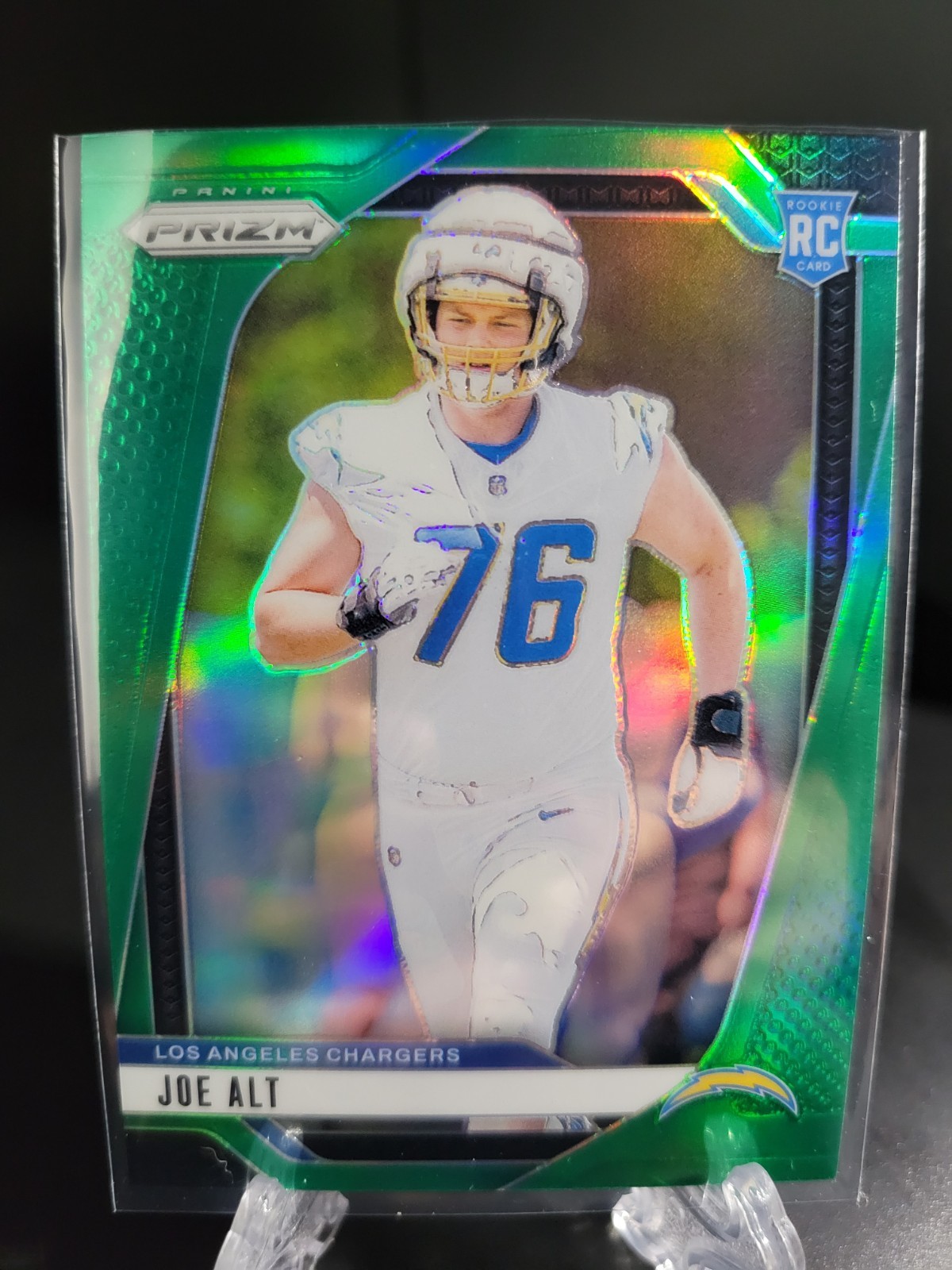 2024 Panini Prizm- Rookies Joe Alt Green Prizm #353 (RC) Chargers