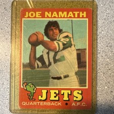 1971 Topps Joe Namath #250 Base Set New York Jets NFL Football Card