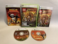 Xbox 360 2in1 Video Game KUNG FU PANDA & LEGO INDIANA JONES Complete w Manuals