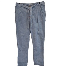 Sundance Easy Blue Floral Belted Bastille Pants Size 6