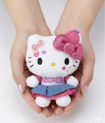 Hello Kitty Y2K Plush Mascot Keychain Charm Pink Japan Sanrio Kawaii
