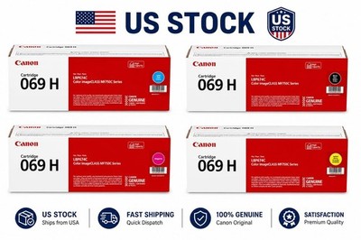 Canon 069H Full Toner Set High Yield Black Cyan Magenta Yellow 4 Pack