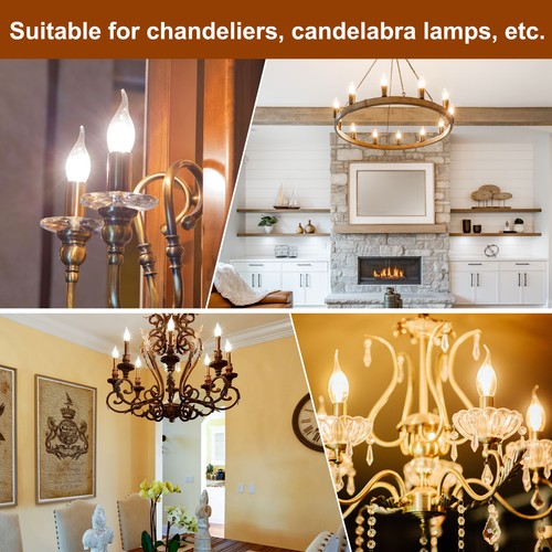 6Pcs E12 LED Light Bulb Socket, Candelabra Base Socket Replacement ...