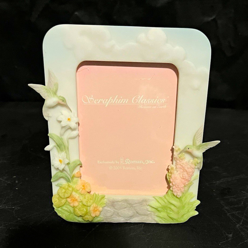 Roman Inc. Seraphim Classics Hummingbird Floral 4x6 Resin Photo Frame