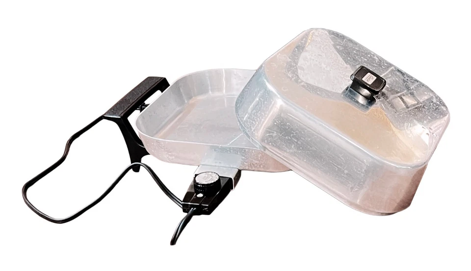 Sartén eléctrica Sears CounterCraft de aluminio 1250 W años 70 probada y funciona Foto 2 de 4