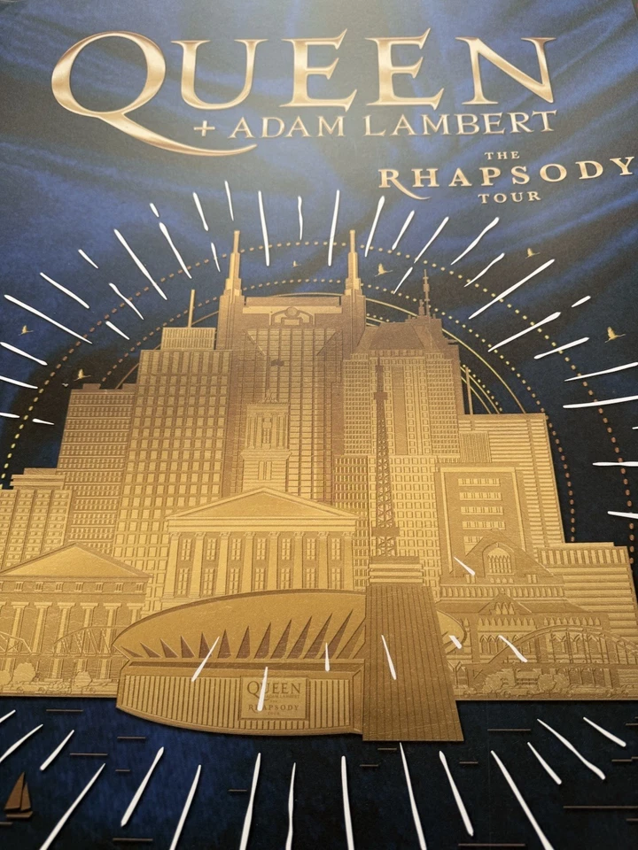 Queen w/ Adam Lambert 10/25/2023 Nashville Official Rhapsody Tour Poster 24x18. - Image 2 of 4