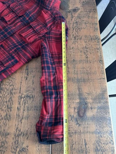 Vintage Abercrombie & Fitch Men's Large Red Plaid Pine Point Wool Jacket. image 6