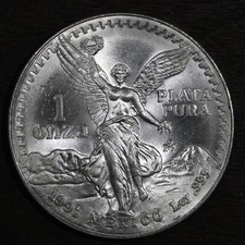 1991-Mo 1 oz Mexico Silver Libertad Onza - .999 Fine Plata Pura