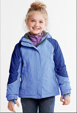 Lands End Girls Squall Blue Ski Snow Insulated Jacket size XL 16