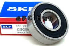 2pcs NEW SKF 6203 2RSH C3 DEEP GROOVE BALL BEARING, RUBBER SEALED 17x40x12 mm