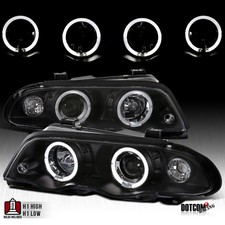 Fit 1999-2001 Bmw E46 3 Series 4dr Black Led Halo Projector Headlight Lamp Lhrh Fit 1999-2001 Bmw E46 3 Series 4dr Black Led Halo Projector Headlight Lamp Lhrh