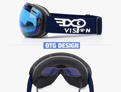 EXP VISION Snowboard Skibrille Herren Damen Jugend, Anti Fog OTG Winter Schnee Go... - Bild 2 von 3