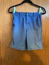Micros size youth 10 Dri-Fit boys blue plaid shorts k117