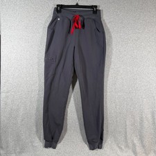 FIGS Scrub Pants Women  s Technical Collection Gray Cuffed Ankle Small Tall S/T
