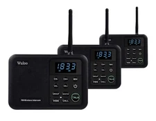 Wuloo 1 Mile FM Wireless Intercoms System for Home Business Office Room Intercom