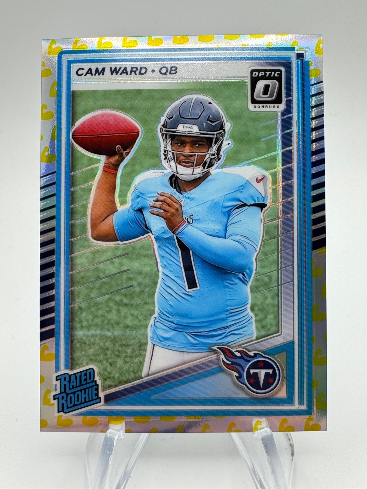 2025 Donruss Optic CAM WARD Rated Rookie Flex Emoji Prizm /199 #293 Titans