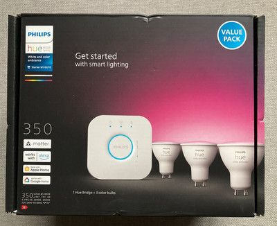 Philips Hue Color Starter Kit 3x GU10 incl. Bridge - neu/versiegelt