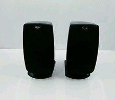 Klipsch Quintet Satellite Speakers 2.0 Wired Black Home Theater Small Oval Pair