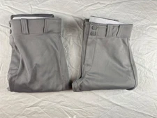 2 PAIR Easton Baseball Youth Boys Baseball Pants Gray Choose Size