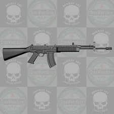 Stoner 63 v1 machine gun rifle custom weapon for 1:10 1:12 1:18 action figures