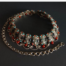 Premium Vintage Tribal festival boho Cable Chain belt/necklace Adjustable