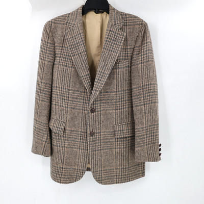 VTG The Andover Shop Sport Coat Mens 38 Tweed Windowpane Check jacket 3 button