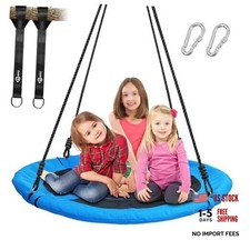 700lb 40 Inch Saucer Tree Swing for Kids Adults Outdoor 900D Oxford Blue