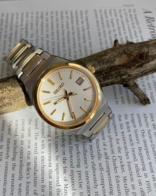 Seiko Essentials SUR558, used, Quartz Watch Two-tone Stainless, Steel and Gold