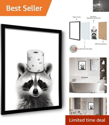 Playful Raccoon Wall Art for Kid's Room - 8''x10'' Ready to Hang Art Print
