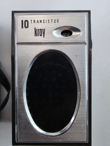 Kroy 10 Transistor Radio, Successor to Sanyo 6 Trans, Turns on, Static PARTS - Picture 2 of 12