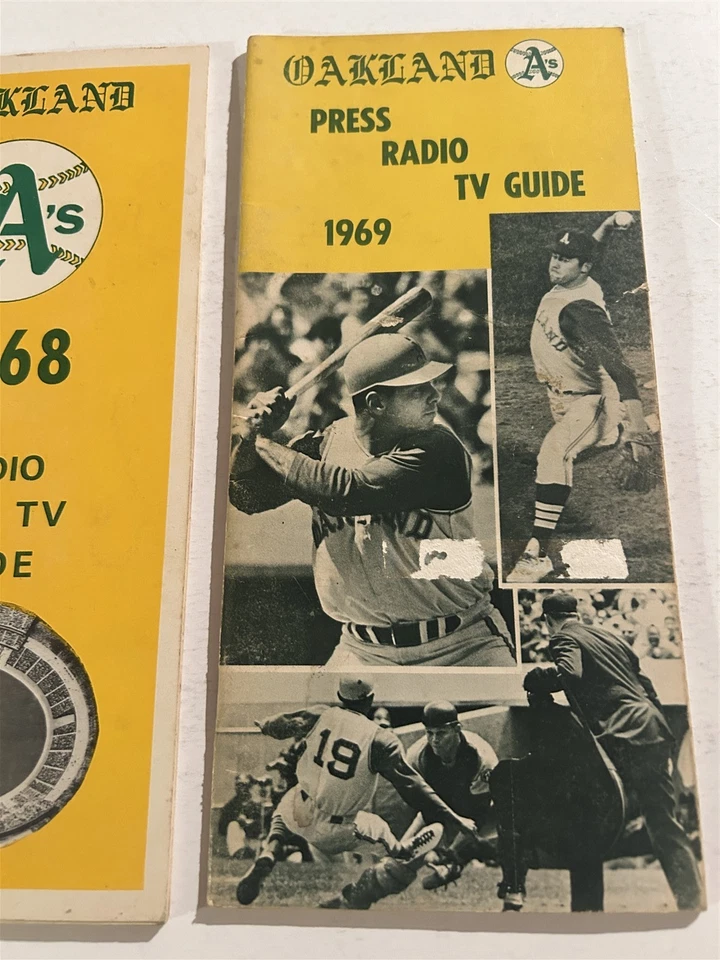 1968 1969 Oakland A's Media Guide Set Lote 2 Reggie Jackson Jim Hunter Sal Bando Foto 3 de 4