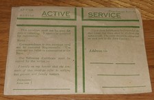 WW2 Active Service Letter Envelope Rare Unused