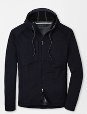 PETER MILLAR Crown Sport Active Eclipse Performance Full-Zip Hoodie Black Sz M