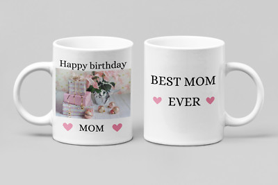Personalized Mom Ceramic Mug, Gift for Mother's Day, Birthday Mug, Best Mom Ever