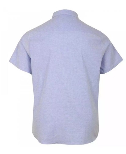Mens Slim Fit Original Penguin OJWB0037 Oxford Stretch S/S Shirt Amparo Blue L - Picture 3 of 3