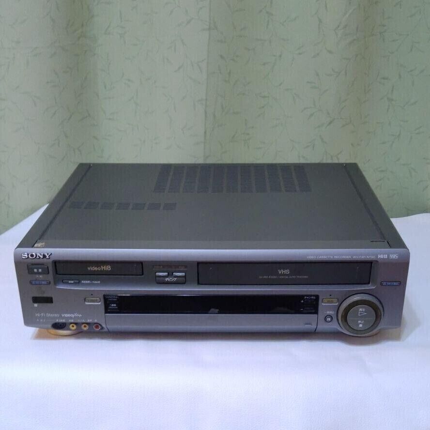 Sony WV-TW1 Hi8 VHS VCR Lettore Doppio Deck Video 8 mm